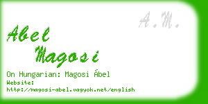 abel magosi business card